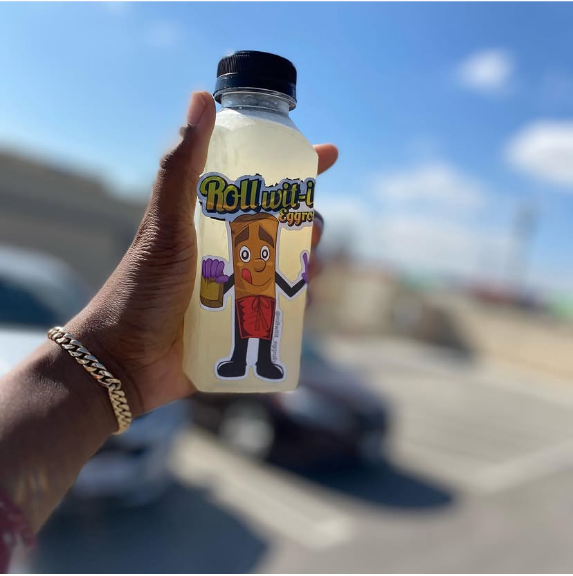 Roll Wit-it Kool-Aid jar with the eggroll mascot label
